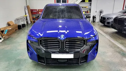 BMW XM 마리나 블루 LB 고광택 필름 샤틴 실버 전체 카스킨 / 성남 랩핑 / 분당 랩핑 / 판교 랩핑 / 스탠스 ( STANCE ) / 성남시 수정구 사송동