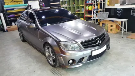 벤츠 C63 AMG 사틴 그레이 전체 랩핑 / 성남 / 분당 랩핑 / 판교 랩핑 / 고등동 랩핑 / 스탠스 (STANCE) / 성남시 수정구 사송동