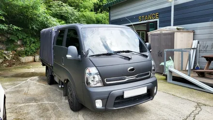 기아 봉고3의 특별한 변신! 무광 블랙 전체 랩핑 시공. 분당 랩핑 / 성남 랩핑 / 판교 랩핑 / 스탠스 ( STANCE ) / 성남시 수정구 사송동