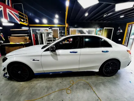 벤츠 C63 AMG 샤틴 블랙 전체랩핑 분당랩핑/판교랩핑/성남랩핑 스탠스(STANCE) / 성남시 수정구 사송동