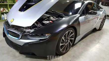 BMW i8 사틴블랙 전체랩핑 - 성남자동차랩핑/판교랩핑/분당랩핑/스탠스랩핑 / 성남시 수정구 사송동