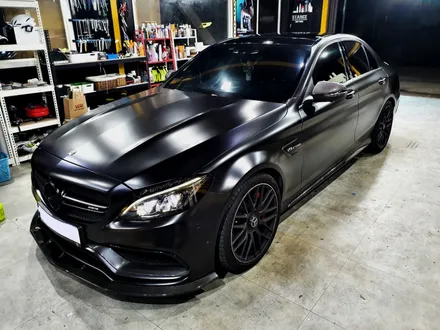벤츠 C63 AMG 샤틴 블랙 전체랩핑 분당랩핑/판교랩핑/성남랩핑 스탠스(STANCE) / 성남시 수정구 사송동