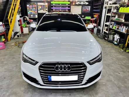 아우디 A6 유광 화이트 고광택 LB 필름 전체 랩핑 / 분당 랩핑 / 성남 랩핑 / 판교 랩핑 / 스탠스 (STANCE) / 성남시 수정구 사송동