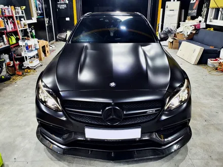 벤츠 C63 AMG 샤틴 블랙 전체랩핑 분당랩핑/판교랩핑/성남랩핑 스탠스(STANCE) / 성남시 수정구 사송동