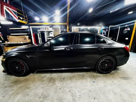 벤츠 C63 AMG 샤틴 블랙 전체랩핑 분당랩핑/판교랩핑/성남랩핑 스탠스(STANCE) / 성남시 수정구 사송동