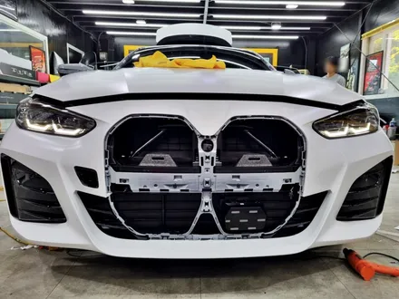 BMW i4 샤틴 화이트 전체 카스킨 / 스탠스 랩핑 /분당랩핑 / 성남랩핑 / 판교랩핑 / 성남시 수정구 사송동