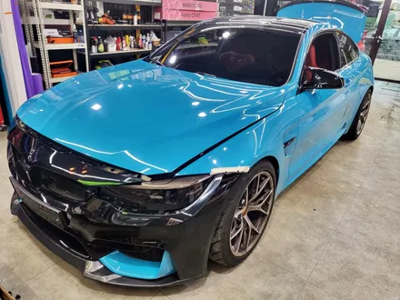 BMW M4 마이애미 블루의 청량감! LB 고광택 필름 전체 카스킨/ 분당 카스킨 / 성남 카스킨 / 판교 카스킨 / 스탠스 ( STANCE ) / 성남시 수정구 사송동
