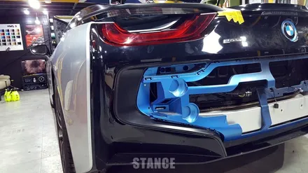 BMW i8 사틴블랙 전체랩핑 - 성남자동차랩핑/판교랩핑/분당랩핑/스탠스랩핑 / 성남시 수정구 사송동