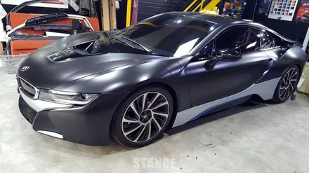 BMW i8 사틴블랙 전체랩핑 - 성남자동차랩핑/판교랩핑/분당랩핑/스탠스랩핑 / 성남시 수정구 사송동