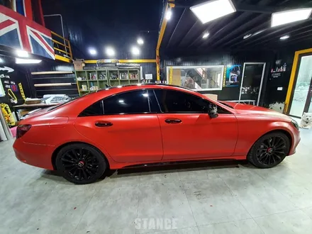 벤츠 CLS 사틴레드 전체랩핑 - 성남자동차랩핑/분당랩핑/판교랩핑/스탠스(STANCE) / 성남시 수정구 사송동