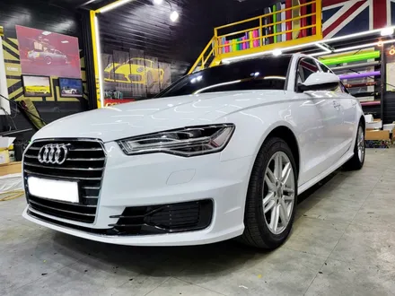 아우디 A6 유광 화이트 고광택 LB 필름 전체 랩핑 / 분당 랩핑 / 성남 랩핑 / 판교 랩핑 / 스탠스 (STANCE) / 성남시 수정구 사송동