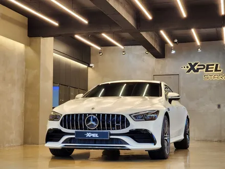 벤츠 AMG GT 43 화이트 유광 도장면을 무광으로 바꿔본다면? / 서울 강남구