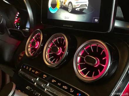벤츠 x253 GLC 3색 엠비언트에서 64 색상 컨버전 작업과 미드레인지와 송풍구 엠비언트 라이트 3D 전동 트위터 작업까지 모두 스타클럽입니다 / 수원, 부천, 부평, 인천