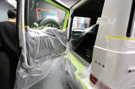 스타클럽 글라스틴트 부천전 벤츠 G바겐 G63 AMG 다이아몬드화이트와 슈어X 필름과의 콜라보 그리고 바겐전용 생활보호PPF 까지 / 수원, 부천, 부평, 인천