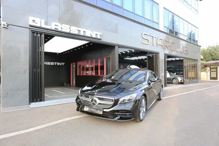 스타클럽 글라스틴트 부천점 벤츠 S450쿠페 썬팅 반사필름 선셋 틴팅으로 한층 멋스러움을 더하셨습니다. / 수원, 부천, 부평, 인천