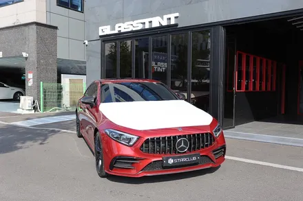 스타클럽 글라스틴트 부천점 벤츠 CLS53 에디션 히아신스 레드 메탈릭 컬러 세로그릴 패키지 로데 필름 시공 / 수원, 부천, 부평, 인천