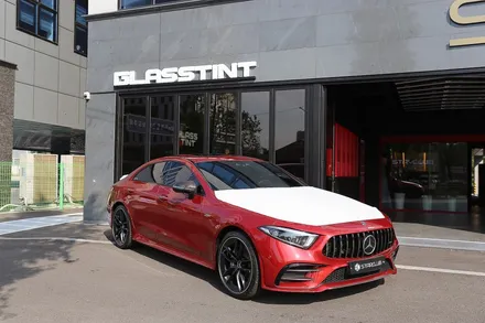 스타클럽 글라스틴트 부천점 벤츠 CLS53 에디션 히아신스 레드 메탈릭 컬러 세로그릴 패키지 로데 필름 시공 / 수원, 부천, 부평, 인천