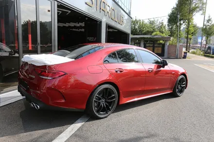 스타클럽 글라스틴트 부천점 벤츠 CLS53 에디션 히아신스 레드 메탈릭 컬러 세로그릴 패키지 로데 필름 시공 / 수원, 부천, 부평, 인천