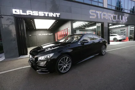 스타클럽 글라스틴트 부천점 벤츠 S450쿠페 썬팅 반사필름 선셋 틴팅으로 한층 멋스러움을 더하셨습니다. / 수원, 부천, 부평, 인천