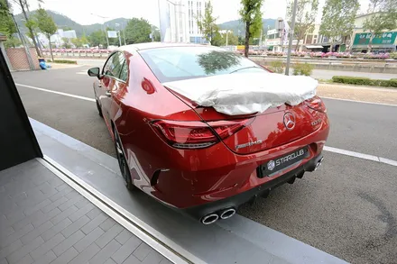 스타클럽 글라스틴트 부천점 벤츠 CLS53 에디션 히아신스 레드 메탈릭 컬러 세로그릴 패키지 로데 필름 시공 / 수원, 부천, 부평, 인천