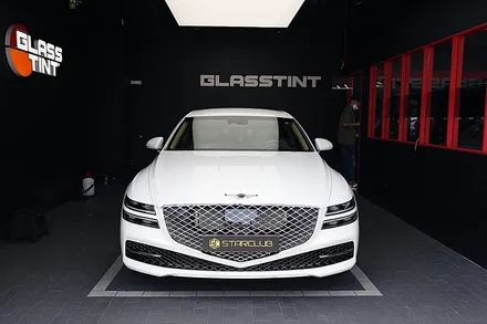 스타클럽 글라스틴트 부천점 준대형 고급 세단 현대 제네시스 G80 틴팅 옵틱W 시공과 함께 아이나비 블랙박스, 셀스타 보조배터리 장착 후기 / 수원, 부천, 부평, 인천