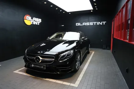 스타클럽 글라스틴트 부천점 벤츠 S450쿠페 썬팅 반사필름 선셋 틴팅으로 한층 멋스러움을 더하셨습니다. / 수원, 부천, 부평, 인천