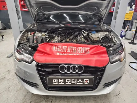 아우디A6 3.0Tfsi(가솔린차량 냉각수부족/누수/오일부족 온도게이지 불량 수리 오일세퍼레이터*서머스텟*워터펌프 교환작업 / 서울 영등포