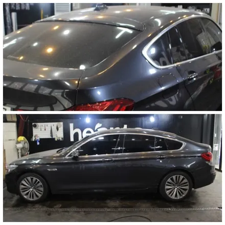 [하트스] BMW5GT 스팀세차+프리미엄추가 // 기본실내외부스팀+휠(철분제거)+하단(타르제거)G2발수코팅제+실내컨디셔너 / 서울 영등포