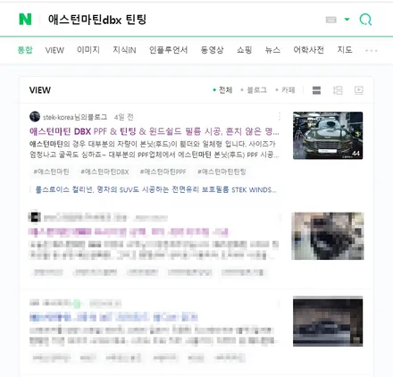 애스턴마틴 DBX STEK DYNOshield PPF / STEK NEX 틴팅 시공 / 성남시 수정구 오야동