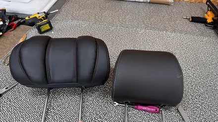 천안 포터2 트럭 편안한 운전을 위한 리무진시트, 천장 엠보싱 작업