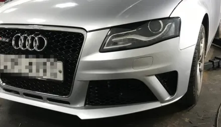 천안 아우디 A4 범퍼 교체!! RS4 앞 범퍼 교체 시공!!