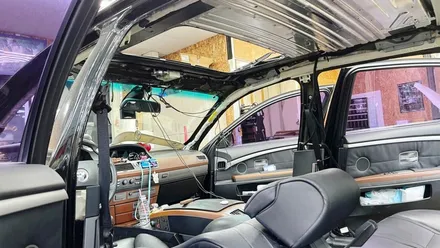 천안 bmw740li e66 천장 엠보싱 시공!! bmw 천장 엠보싱 비용??