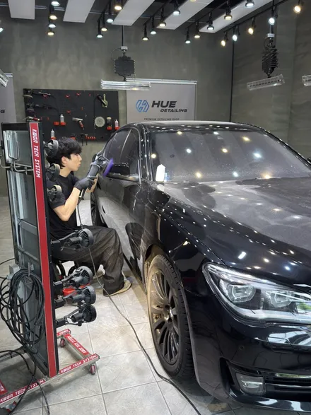 천안 광택 BMW 740D 유리막코팅 프리미엄 세차 작업 / 충남 천안