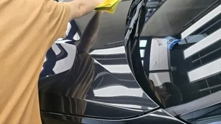 자동차 페인트 제거 천안 광택 BMW 340I 세차 유리막코팅 작업 / 충남 천안
