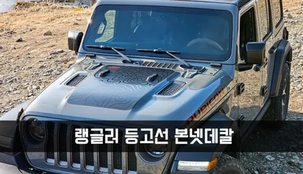 [양주데칼라이프] 지프 랭글러JL 본넷 등고선 지도 커스텀스티커 제작 / 양주시 고암동