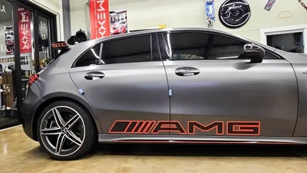 [양주데칼라이프] 벤츠 AMG A45 사이드 데칼 & 레드 라인 부분랩핑 / 양주시 고암동