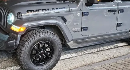 [양주데칼라이프] 랭글러 오버랜드 OVERLAND 본넷 레터링 데칼 / 휠스티커 랩핑 작업했어요 / 양주시 고암동