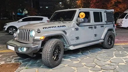 [양주데칼라이프] 랭글러 오버랜드 OVERLAND 본넷 레터링 데칼 / 휠스티커 랩핑 작업했어요 / 양주시 고암동
