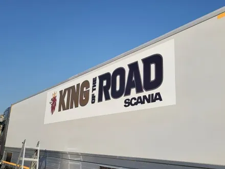 [양주데칼라이프] 스카니아 윙바디 로고랩핑으로 데미지 보수했어요! (윙바디스크래치보수) / 양주시 고암동