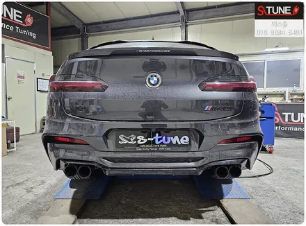 BMW x4 m40i 블랙 M카본 듀얼팁 튜닝하여 뒷태 변경. 에스튠 / 경기 시흥