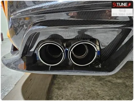 BMW420i 쿠페 신형G22 93파이 카본 듀얼팁 튜닝기. 에스튠 / 경기 시흥