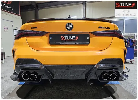 BMW420i 쿠페 신형G22 93파이 카본 듀얼팁 튜닝기. 에스튠 / 경기 시흥