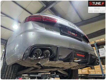 아우디 A6 3.0tdi 아크라포빅st 카본 듀얼팁 튜닝. 에스튠 / 경기 시흥