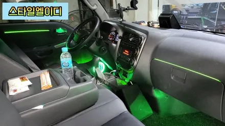 광주 봉고3 엠비언트 매립형아크릴엠비언트 장착하니 확실히 달라진 실내모습!!🚙 / 광주 북구