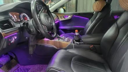 여수 엠비언트 Audi A7 엠비언트 비노출 간접 조명 시공 했어요! 도어캐치 / 풋등 옵션 추가. / 광주 북구