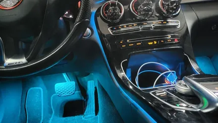 광주 비노출 엠비언트 라이트 벤츠c클래스 c63AMG 시공 진행 의뢰! 역시 무드등은 스타일 엘이디가 최고!! / 광주 북구