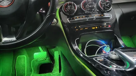 광주 비노출 엠비언트 라이트 벤츠c클래스 c63AMG 시공 진행 의뢰! 역시 무드등은 스타일 엘이디가 최고!! / 광주 북구