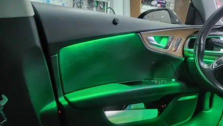 여수 엠비언트 Audi A7 엠비언트 비노출 간접 조명 시공 했어요! 도어캐치 / 풋등 옵션 추가. / 광주 북구