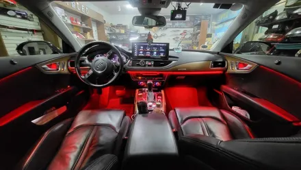 여수 엠비언트 Audi A7 엠비언트 비노출 간접 조명 시공 했어요! 도어캐치 / 풋등 옵션 추가. / 광주 북구