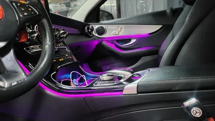 광주 비노출 엠비언트 라이트 벤츠c클래스 c63AMG 시공 진행 의뢰! 역시 무드등은 스타일 엘이디가 최고!! / 광주 북구
